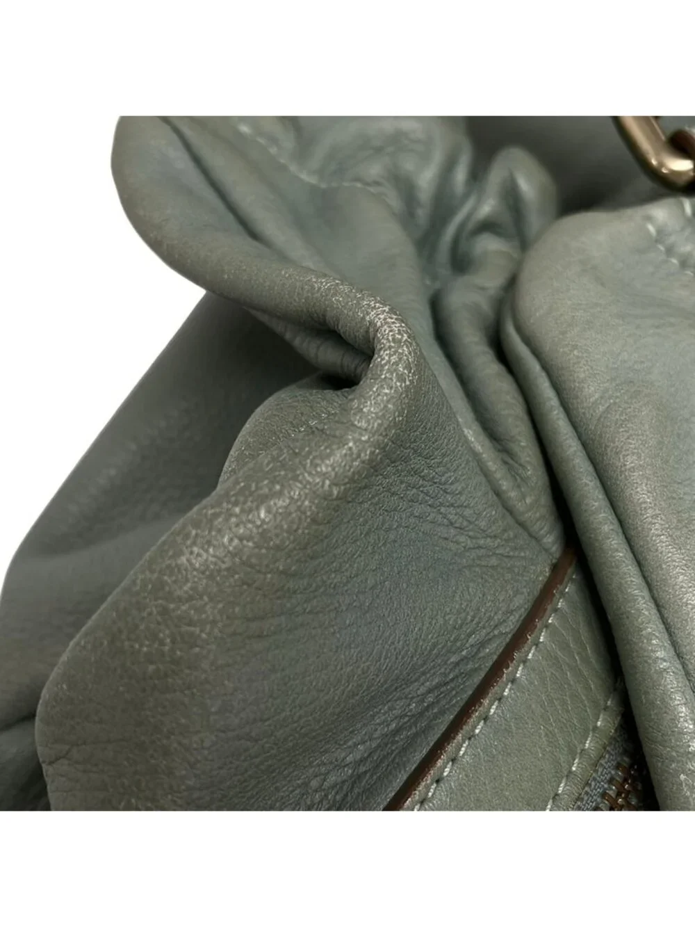 Max Mara Handbag Light Green Leather